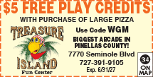 Discount Coupon for Treasure Island Fun Center